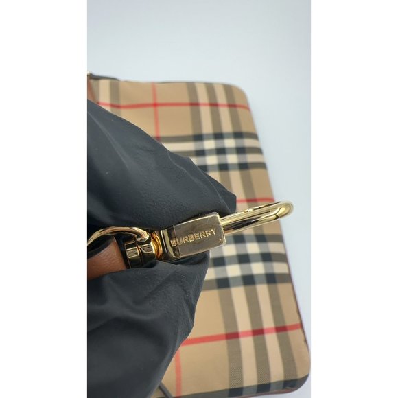 Burberry Horseferry Check Peyton Crossbody Clutch Bag Brown - Picture 7 of 12